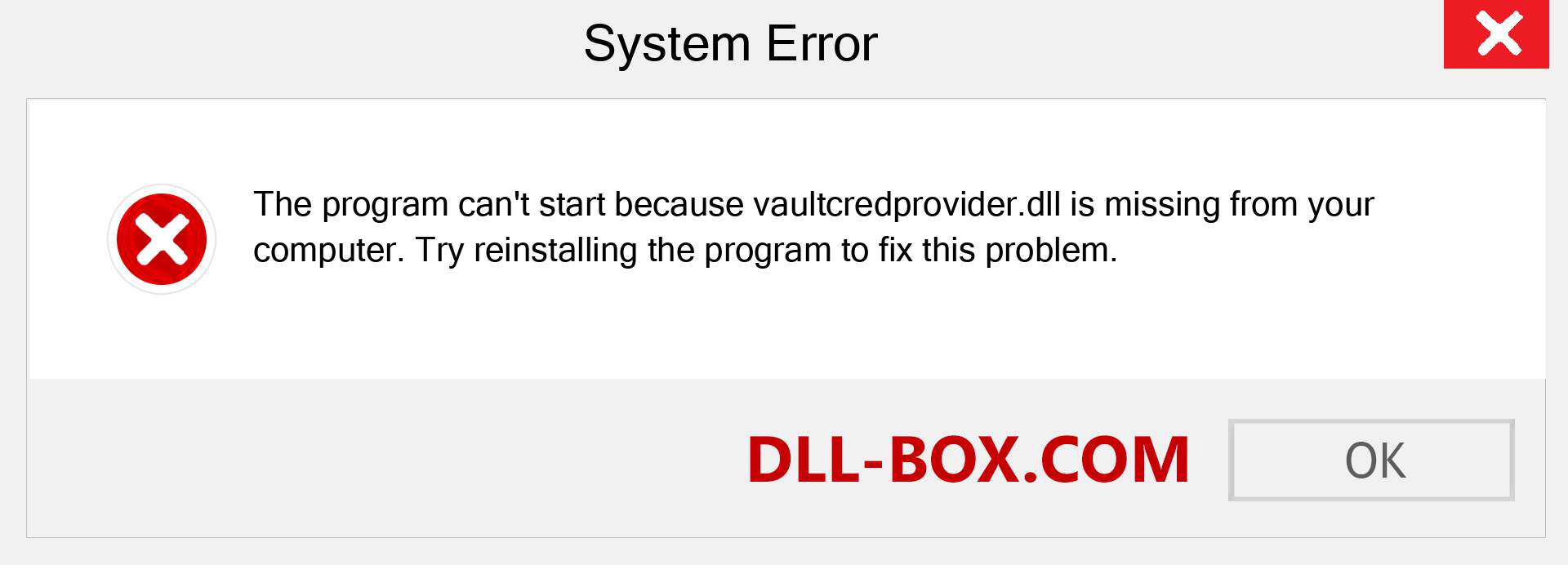  vaultcredprovider.dll file is missing?. Download for Windows 7, 8, 10 - Fix  vaultcredprovider dll Missing Error on Windows, photos, images